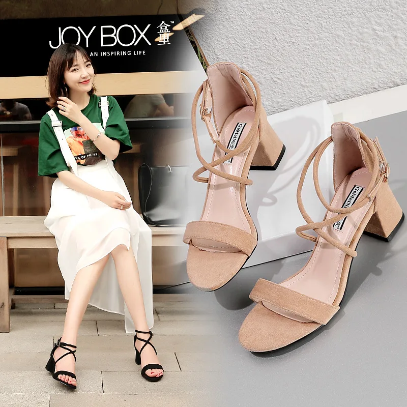 Rome Sandals Women's Chunky-Heel Bandage Cloth Korean-style 2019 New Style High-heeled Sandals Shoes Women
Rome Sandals Women's Chunky-Heel Bandage Cloth Korean-style 2019 New Style High-heeled Sandals Shoes Women