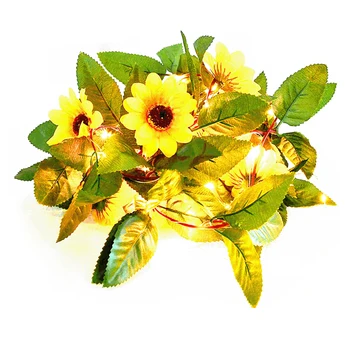 7.2 FT 30 LED Lights Sunflowers Garland Copper Wire Lights Strings Artificial Vine Rattan Lamp String Christmas Party Decor
7.2 FT 30 LED Lights Sunflowers Garland Copper Wire Lights Strings Artificial Vine Rattan Lamp String Christmas Party Decor