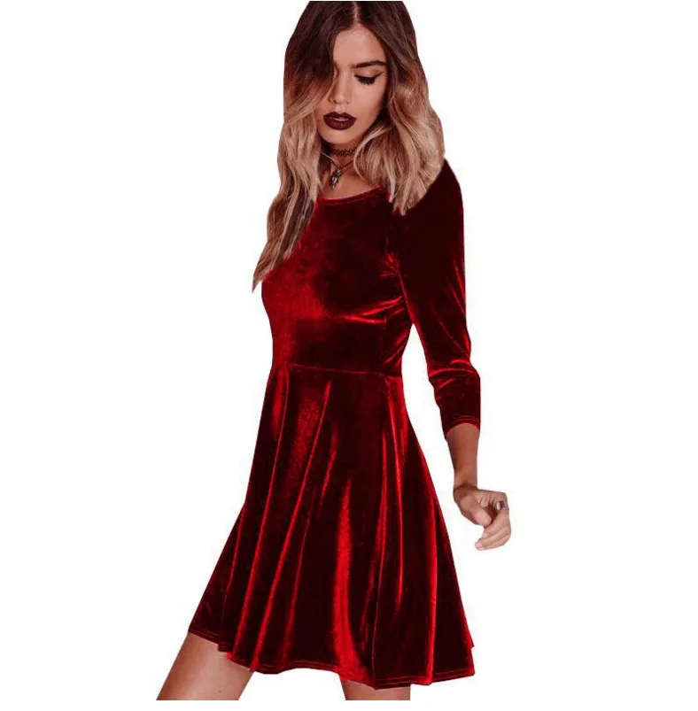 Women Dresses Europe And The United States Autumn Slim New Dress Explosion Models Gold Velvet Long-sleeved Dress
Women Dresses Europe And The United States Autumn Slim New Dress Explosion Models Gold Velvet Long-sleeved Dress