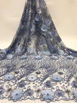Fashion Royal Blue Gold Yellow France Lace Fabric 3D Sequins Flower Embroidery African Lace Fabrics High Quality 2019 Wedding
Fashion Royal Blue Gold Yellow France Lace Fabric 3D Sequins Flower Embroidery African Lace Fabrics High Quality 2019 Wedding