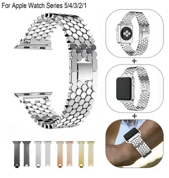 Luxury Scales Shape Link Stainless Steel Watch Band Replacement iWatch Wrist Bracelet For Apple Watch Series 5 4 3 2 1 38-44mm
Luxury Scales Shape Link Stainless Steel Watch Band Replacement iWatch Wrist Bracelet For Apple Watch Series 5 4 3 2 1 38-44mm