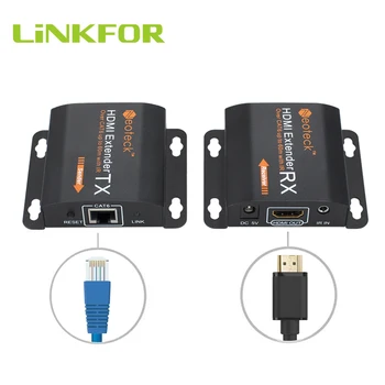 LiNKFOR HDMI Extender 1080P 60m HDMI Extenders HDMI Repeater Over Single Cat 6 Cat 7 Ethernet Cables With IR Function RX/TX
LiNKFOR HDMI Extender 1080P 60m HDMI Extenders HDMI Repeater Over Single Cat 6 Cat 7 Ethernet Cables With IR Function RX/TX