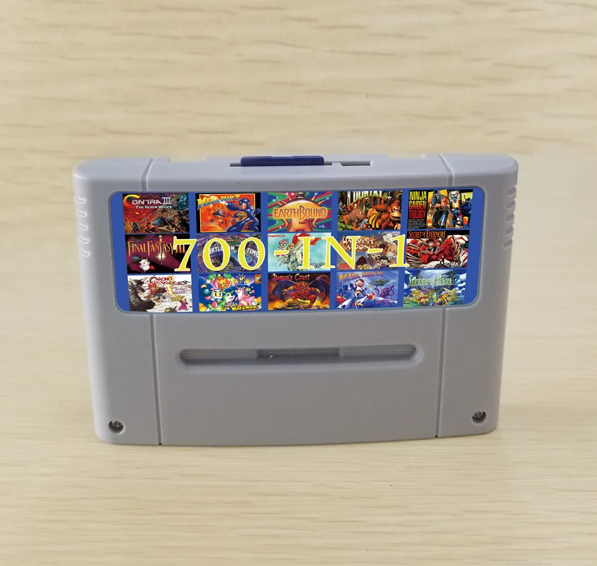 DIY 700 in 1 Super China Pro Remix Game card for SNES 16 Bit Game Console Game Cartridge Support all USA/EUR/Japan Consoles
DIY 700 in 1 Super China Pro Remix Game card for SNES 16 Bit Game Console Game Cartridge Support all USA/EUR/Japan Consoles