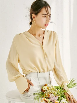 2020 Autumn New Design Sense Non-Mainstream Western Style Shirt French V-neck Bell Sleeve Loose Silk Top European Goods
2020 Autumn New Design Sense Non-Mainstream Western Style Shirt French V-neck Bell Sleeve Loose Silk Top European Goods