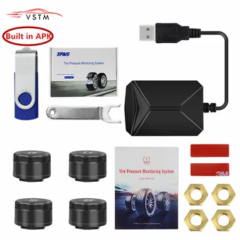 4 External/Internal Sensors USB Android TPMS Car Tire Pressure Monitoring System Display Navigation Tyre Pressure Alarm 0-116Psi
4 External/Internal Sensors USB Android TPMS Car Tire Pressure Monitoring System Display Navigation Tyre Pressure Alarm 0-116Psi