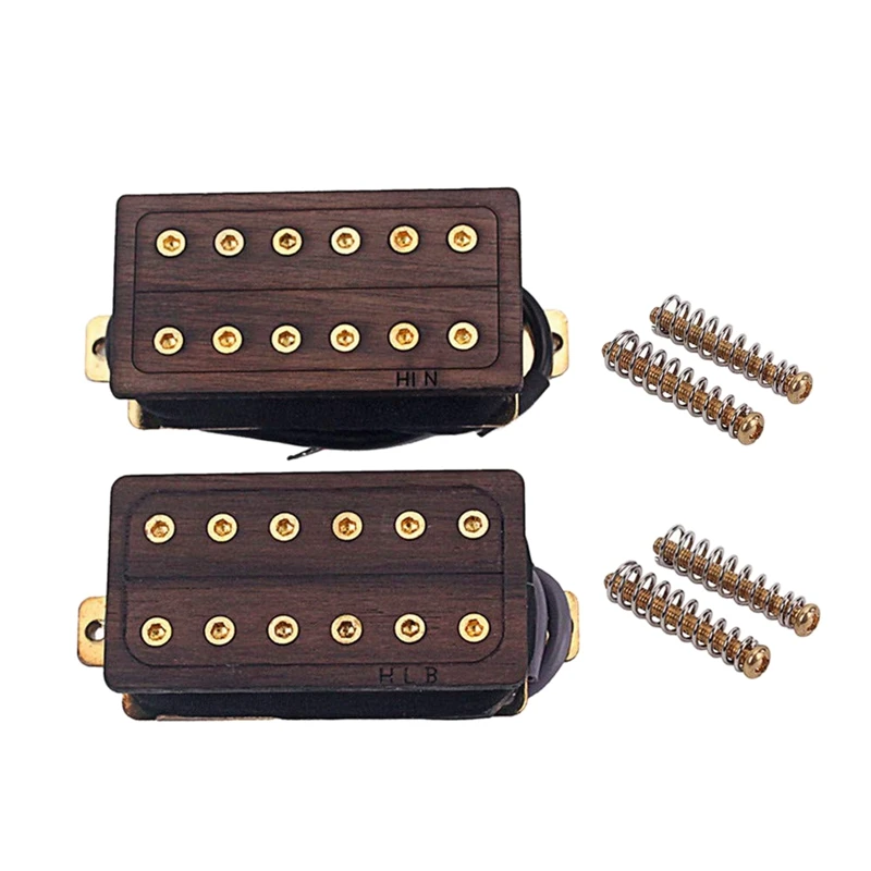 Rosewood Golden Screws Neck Bridge 50 and 52Mm Electric Guitar Humbucker Pickups
Rosewood Golden Screws Neck Bridge 50 and 52Mm Electric Guitar Humbucker Pickups