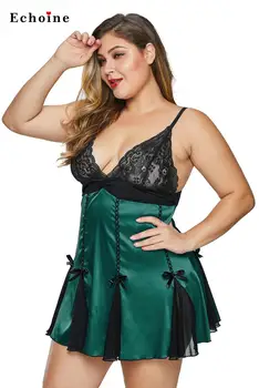 Sexy Lace Cup Satin Tulle Plus Size Babydoll Bowknot Dress Women Christmas Costume Hollow Out Patchwork Flared Bedtime Costume
Sexy Lace Cup Satin Tulle Plus Size Babydoll Bowknot Dress Women Christmas Costume Hollow Out Patchwork Flared Bedtime Costume