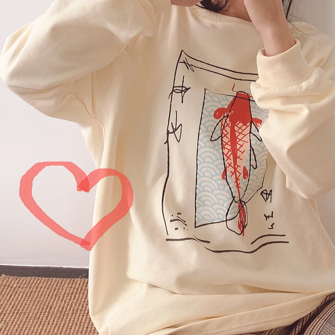 New Autumn 2019 Women's Clothes Pure-colour Wool Ring Printed Sanitary Clothes Print Black Sweatshirt Women
New Autumn 2019 Women's Clothes Pure-colour Wool Ring Printed Sanitary Clothes Print Black Sweatshirt Women