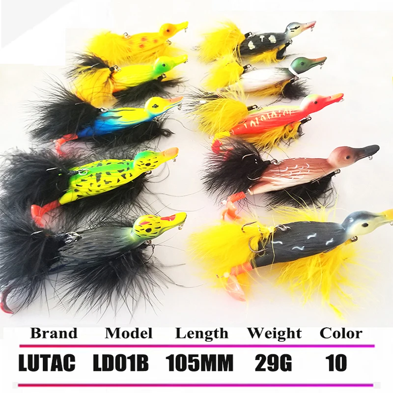 5Pcs Duckling lures body length105mm 29g Duck outdoor floating artificial baits realistic shape with hook
5Pcs Duckling lures body length105mm 29g Duck outdoor floating artificial baits realistic shape with hook