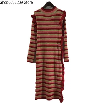 Autumn Socialite Small Xiangfeng Slim Fit Bag Hip Sweater Skirt Gold Thread Auricularia Auricularia Side Split Stripes Knitting
Autumn Socialite Small Xiangfeng Slim Fit Bag Hip Sweater Skirt Gold Thread Auricularia Auricularia Side Split Stripes Knitting