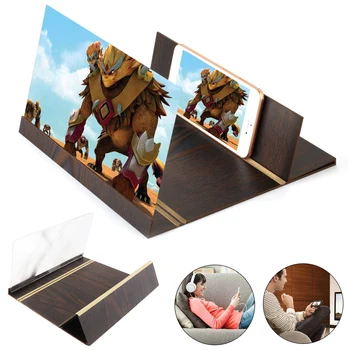 12 Inch 4X Portable Brown Wood Grain PMMA Fiberboard 3D Video Mobile Phone Screen Magnifier with Mobile Phone Bracket 
12 Inch 4X Portable Brown Wood Grain PMMA Fiberboard 3D Video Mobile Phone Screen Magnifier with Mobile Phone Bracket