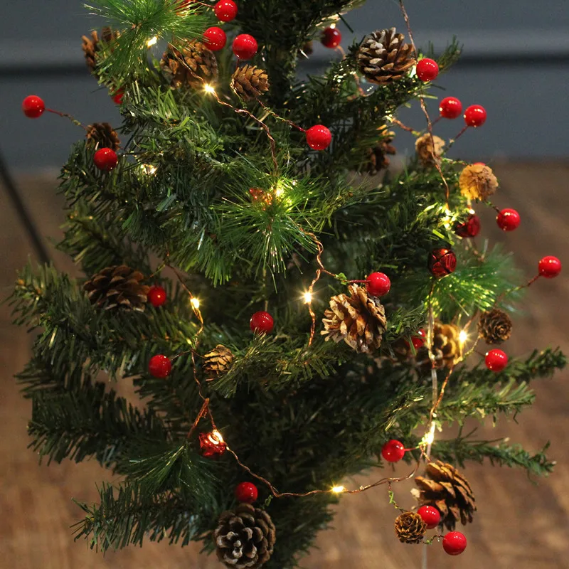 Led Copper Wire Light String Red Fruit Pine Needle Christmas Decorations For Home Strip Crafts Holiday Garden Decorative Lights
Led Copper Wire Light String Red Fruit Pine Needle Christmas Decorations For Home Strip Crafts Holiday Garden Decorative Lights