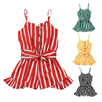 3-8Years Kid Girls Striped Jumpsuit Rompers Summer Girls Sleeveless Button Fly Overalls Playsuit Children Costume Red Black Blue
3-8Years Kid Girls Striped Jumpsuit Rompers Summer Girls Sleeveless Button Fly Overalls Playsuit Children Costume Red Black Blue