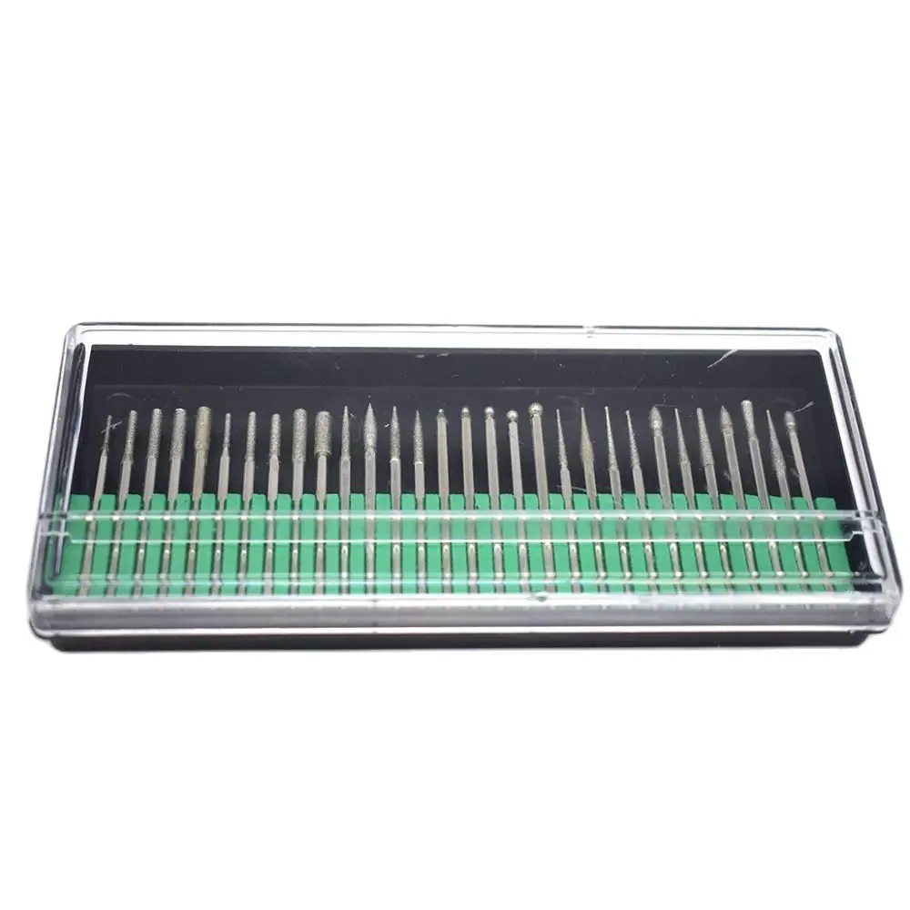 30PCS Diamond Grinding Head Set For Metal Engraving Carving Polishing Jade Stone Drill Bit 2.35MM 3MM Shank
30PCS Diamond Grinding Head Set For Metal Engraving Carving Polishing Jade Stone Drill Bit 2.35MM 3MM Shank