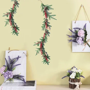 Pine and Pomegranate Garland Christmas Decoration 1.5M Artificial Red Berry Wreath with Pine Cone and Green Leaves for Festival
Pine and Pomegranate Garland Christmas Decoration 1.5M Artificial Red Berry Wreath with Pine Cone and Green Leaves for Festival