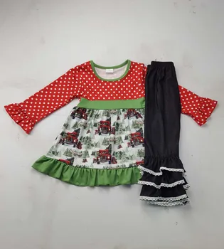 Hot baby girls fall clothing set long ruffle red dot christams with Denim lace long pants children party costume suit
Hot baby girls fall clothing set long ruffle red dot christams with Denim lace long pants children party costume suit