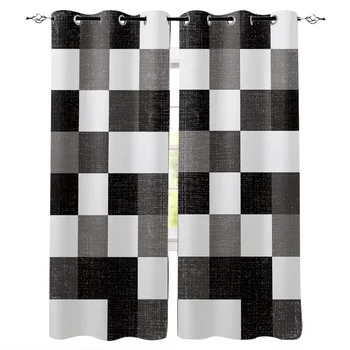 Multi-size Geometry Retro Lattice Rectangle Black White Pattern Window Curtains Polyester Fabric Living Room Curtain Home Decor
Multi-size Geometry Retro Lattice Rectangle Black White Pattern Window Curtains Polyester Fabric Living Room Curtain Home Decor