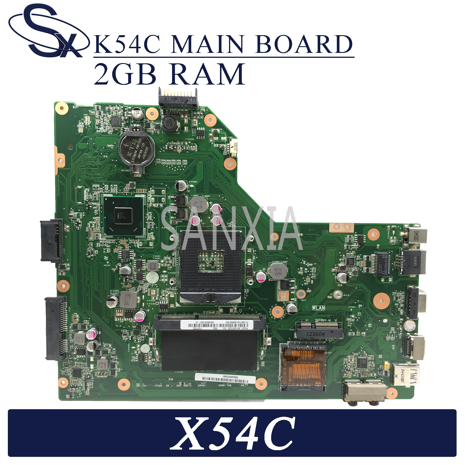 Материнская плата KEFU K54C для ноутбука ASUS X54C оригинальная материнская 2GB-RAM PGA989 |