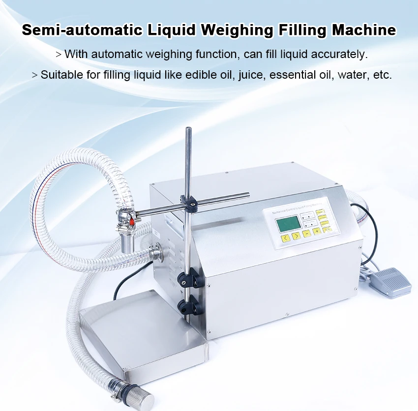 ZONEPACK ZS-DP431W Semi Automatic Big Flow Liquid Beverage Shampoo Weighing Filling Machine Diaphragm Water Juice Filler