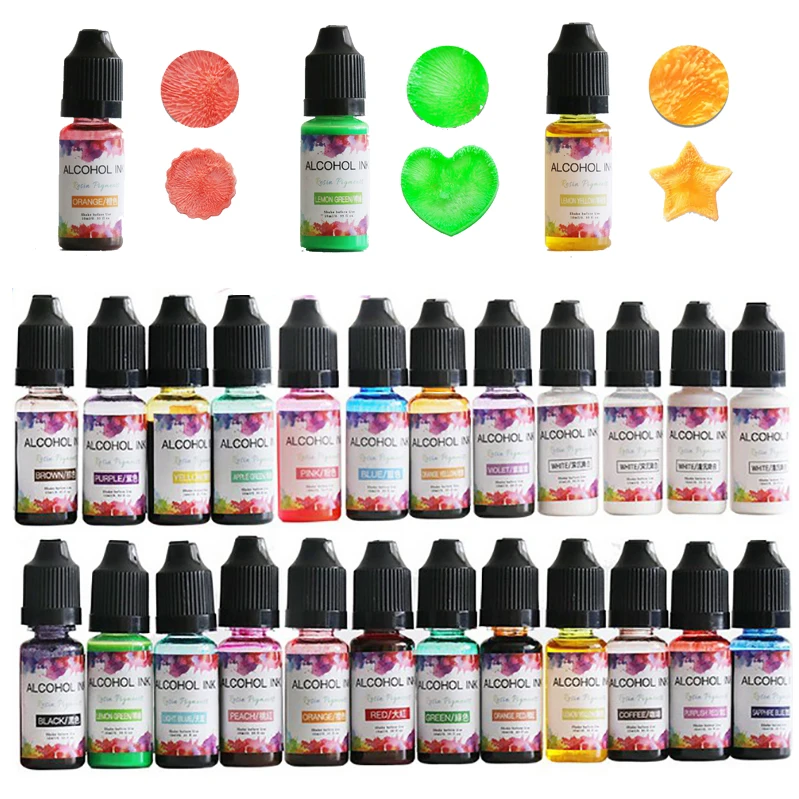 10ml Art Ink Alcohol Resin Pigment Liquid Colorant Dye Ink Diffusion For UV Epoxy Resin DIY Jewelry Making 24 Colors
10ml Art Ink Alcohol Resin Pigment Liquid Colorant Dye Ink Diffusion For UV Epoxy Resin DIY Jewelry Making 24 Colors
