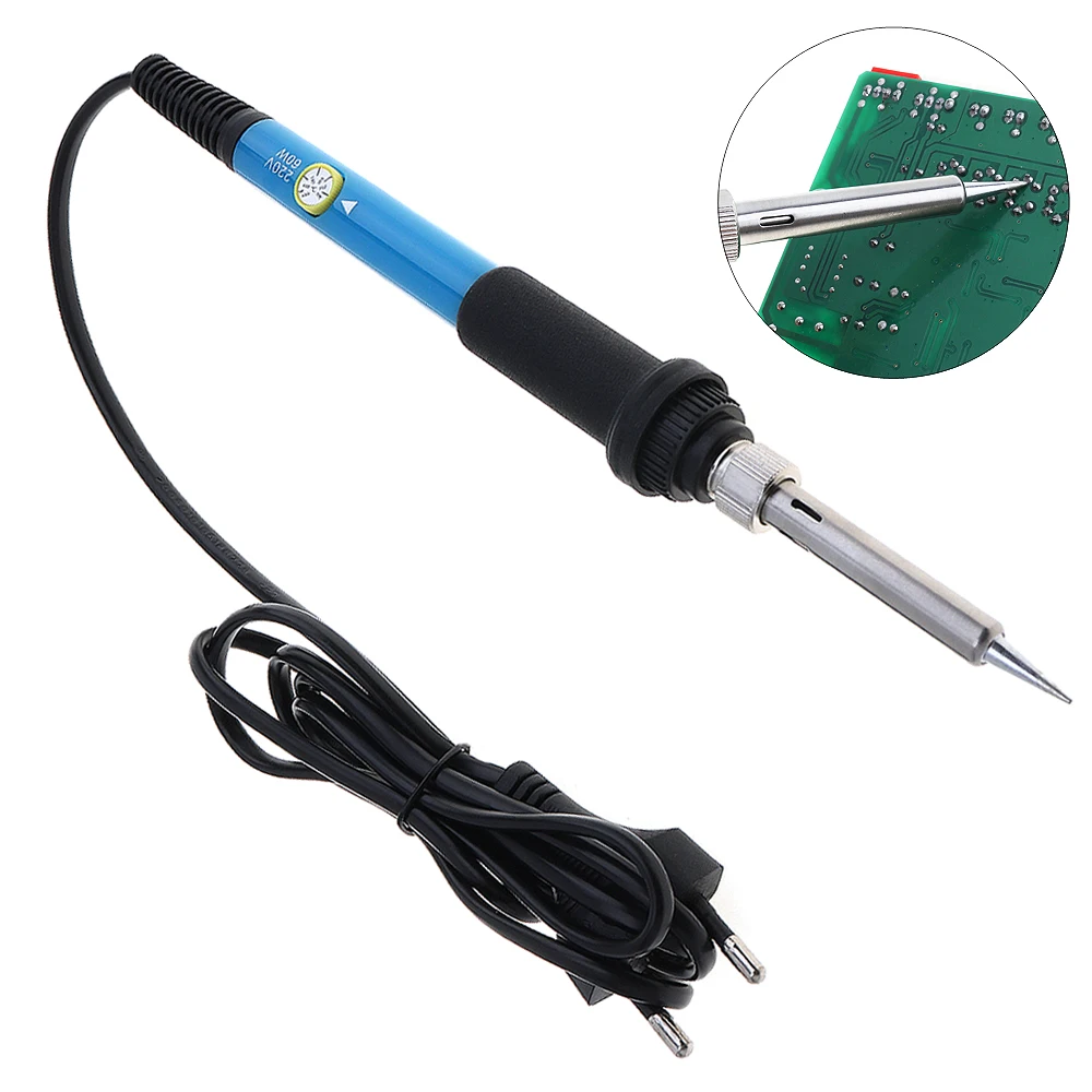 110~220V 60W Adjustable Temperature Electric Soldering Iron Soldering Gun Repair Hand Tools with US/EU Plug for Electric Welding
110~220V 60W Adjustable Temperature Electric Soldering Iron Soldering Gun Repair Hand Tools with US/EU Plug for Electric Welding