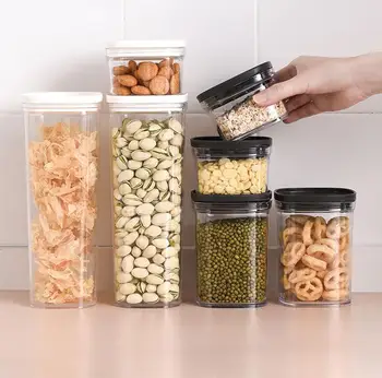 3 Capacity Plastic Sealed Cans Kitchen Storage Box Transparent Food Canister Keep Fresh New Clear Container Bottle
3 Capacity Plastic Sealed Cans Kitchen Storage Box Transparent Food Canister Keep Fresh New Clear Container Bottle