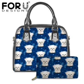 FORUDESIGNS Tote Handbags Women 3D Maltese Pattern High Quality Ladies PU Leather Cross Body Bags for Girls 2pcs/Set Lady Clutch
FORUDESIGNS Tote Handbags Women 3D Maltese Pattern High Quality Ladies PU Leather Cross Body Bags for Girls 2pcs/Set Lady Clutch