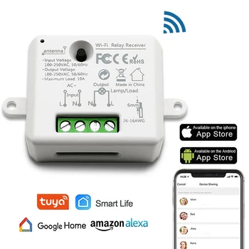 WiFi socket WiFi Switch Relay Module for Tuya App Remote Control Lights Voice Control with Google Home Amazon Alexa Echo IFTTT
WiFi socket WiFi Switch Relay Module for Tuya App Remote Control Lights Voice Control with Google Home Amazon Alexa Echo IFTTT