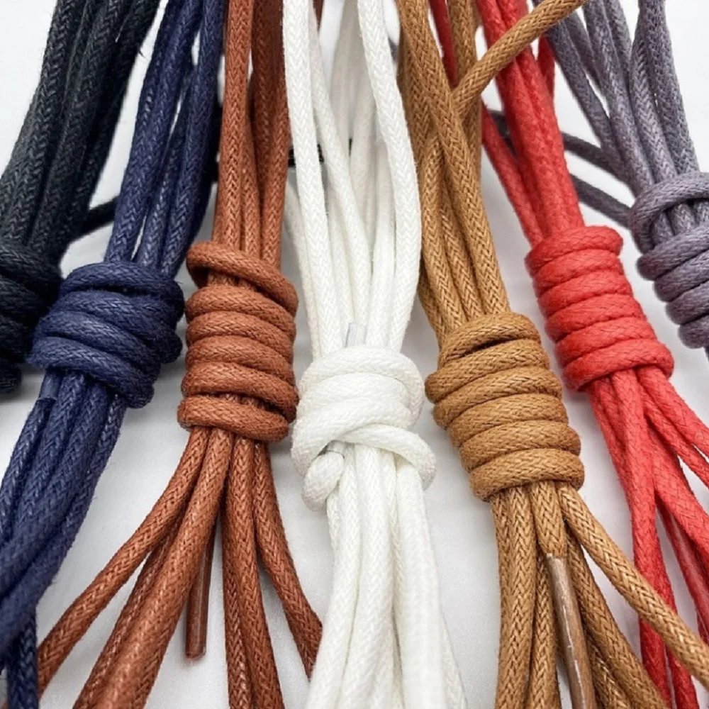 Quality Cotton Waxed Shoelaces Waterproof Leather Boot Shoe Laces Round Shape Fine Rope Black Red Blue Gray Brown Off White
Quality Cotton Waxed Shoelaces Waterproof Leather Boot Shoe Laces Round Shape Fine Rope Black Red Blue Gray Brown Off White