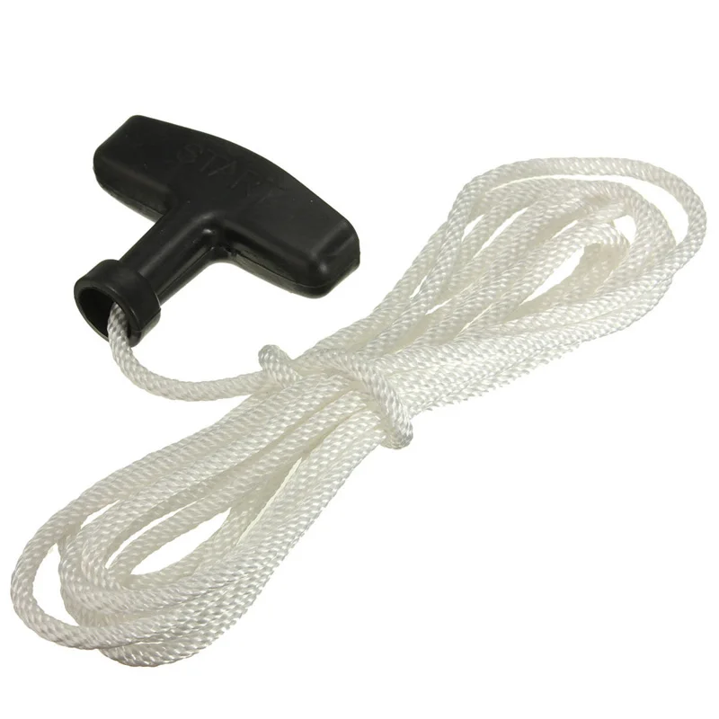 

1pcs 38.58 Inch Starter Rope With Plastic Pull Handle Start Cord Line Rope Garden Power Accessories For Petrol Lawnmowers