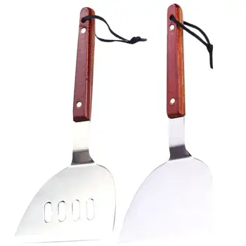 2PCS Wooden Handle Multifunctional Steak Spatula Stainless Steel Pizza Cooking Shovel Kitchen Server (Small Shovel + Small Hollo
2PCS Wooden Handle Multifunctional Steak Spatula Stainless Steel Pizza Cooking Shovel Kitchen Server (Small Shovel + Small Hollo