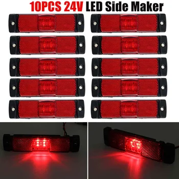 10pcs 24V 6 LED Car Truck Clearance Side Marker Indicators Light Lamp Tail Light Red Lorry Bus Trailer
10pcs 24V 6 LED Car Truck Clearance Side Marker Indicators Light Lamp Tail Light Red Lorry Bus Trailer