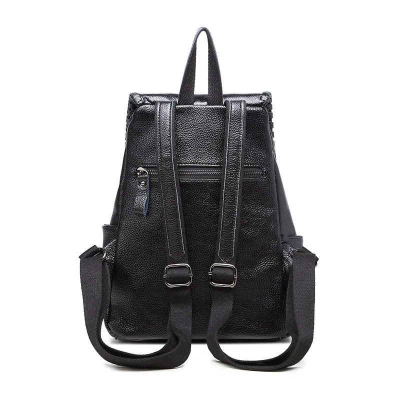 Leather Backpack WOMEN'S Bag 2016 New Style Korean-style Fashion Cowhide Casual Weaving Backpack School Bag 
Leather Backpack WOMEN'S Bag 2016 New Style Korean-style Fashion Cowhide Casual Weaving Backpack School Bag