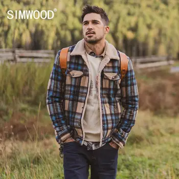 SIMWOOD 2020 Winter New Shearling-Trimmed Checked Wool-Blend Jacket men fashion warm fleece inner plus size coats SI980766
SIMWOOD 2020 Winter New Shearling-Trimmed Checked Wool-Blend Jacket men fashion warm fleece inner plus size coats SI980766