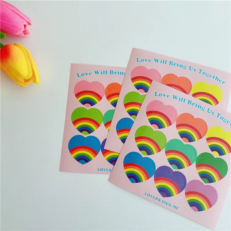 Rainbow Colorful Love Label Sticker Sealing Post It Notebook Mobile Phone Creative Decorative stickers scrapbooking Stationery
Rainbow Colorful Love Label Sticker Sealing Post It Notebook Mobile Phone Creative Decorative stickers scrapbooking Stationery