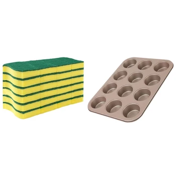 1x Baking Mould Gold Large 12-Hole & 30 Pcs Wave Double-Sided Decontamination Sponge Wipe Kitchen Washing Pot Cleaning
1x Baking Mould Gold Large 12-Hole & 30 Pcs Wave Double-Sided Decontamination Sponge Wipe Kitchen Washing Pot Cleaning