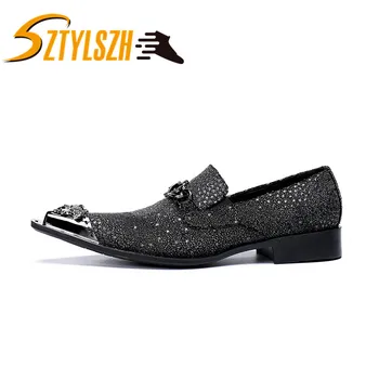Fashion Italian Men Shoes with Metal Toe Wedding Dress Shoes Genuine Leather Party Business Shoes Slip on Wedding Oxford Shoes
Fashion Italian Men Shoes with Metal Toe Wedding Dress Shoes Genuine Leather Party Business Shoes Slip on Wedding Oxford Shoes
