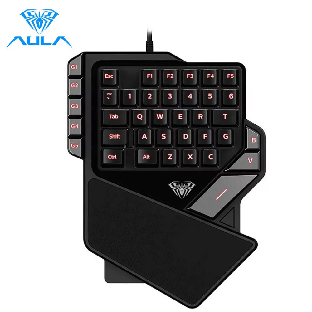 AULA One-Handed Gaming Keyboard Backlight Color 27keys Anti-Ghosting Portable Mini Gaming Keypad Controller for Laptop Computer
AULA One-Handed Gaming Keyboard Backlight Color 27keys Anti-Ghosting Portable Mini Gaming Keypad Controller for Laptop Computer