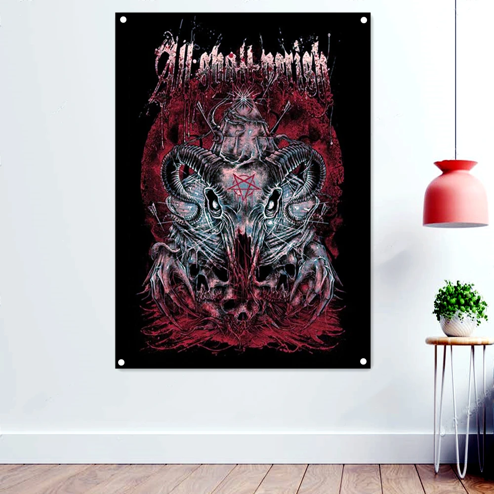 Shofar skull Death Metal Music Artworks Banners Four Metal Buckle Bloody Dark Art Flags Wall Chart Rock Band Posters Home Decor
Shofar skull Death Metal Music Artworks Banners Four Metal Buckle Bloody Dark Art Flags Wall Chart Rock Band Posters Home Decor