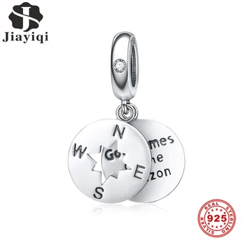 Jiayiqi Compass Double-Layer Charms 925 Sterling Silver CZ Beads Fit Women Pandora Charms Bracelet DIY 925 Silver Jewelry
Jiayiqi Compass Double-Layer Charms 925 Sterling Silver CZ Beads Fit Women Pandora Charms Bracelet DIY 925 Silver Jewelry