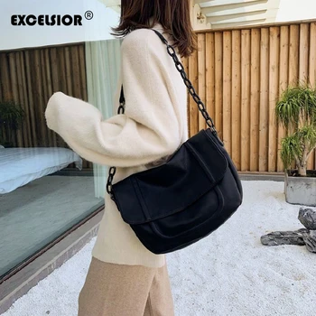 EXCELSIOR Big Capacity Tote PU Leather Women's Shoulder Bag Acrylic Strap Crossbody Bag Black Scub PU Handbags for Female 2020
EXCELSIOR Big Capacity Tote PU Leather Women's Shoulder Bag Acrylic Strap Crossbody Bag Black Scub PU Handbags for Female 2020