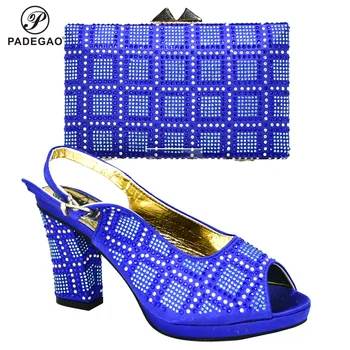 2020 Blue Color Super High Heels Italian Shoes with Matching Bags Set Shoe and Bag Set for Party In Women with Shinning Crystal
2020 Blue Color Super High Heels Italian Shoes with Matching Bags Set Shoe and Bag Set for Party In Women with Shinning Crystal