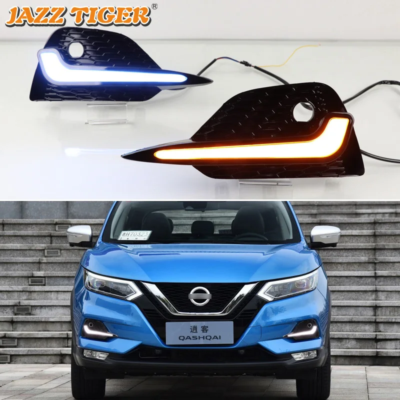 JAZZ TIGER 2PCS Turn Yellow Signal Function 12V Car DRL Lamp LED Daytime Running Light For Nissan Qashqai 2019 2020
JAZZ TIGER 2PCS Turn Yellow Signal Function 12V Car DRL Lamp LED Daytime Running Light For Nissan Qashqai 2019 2020