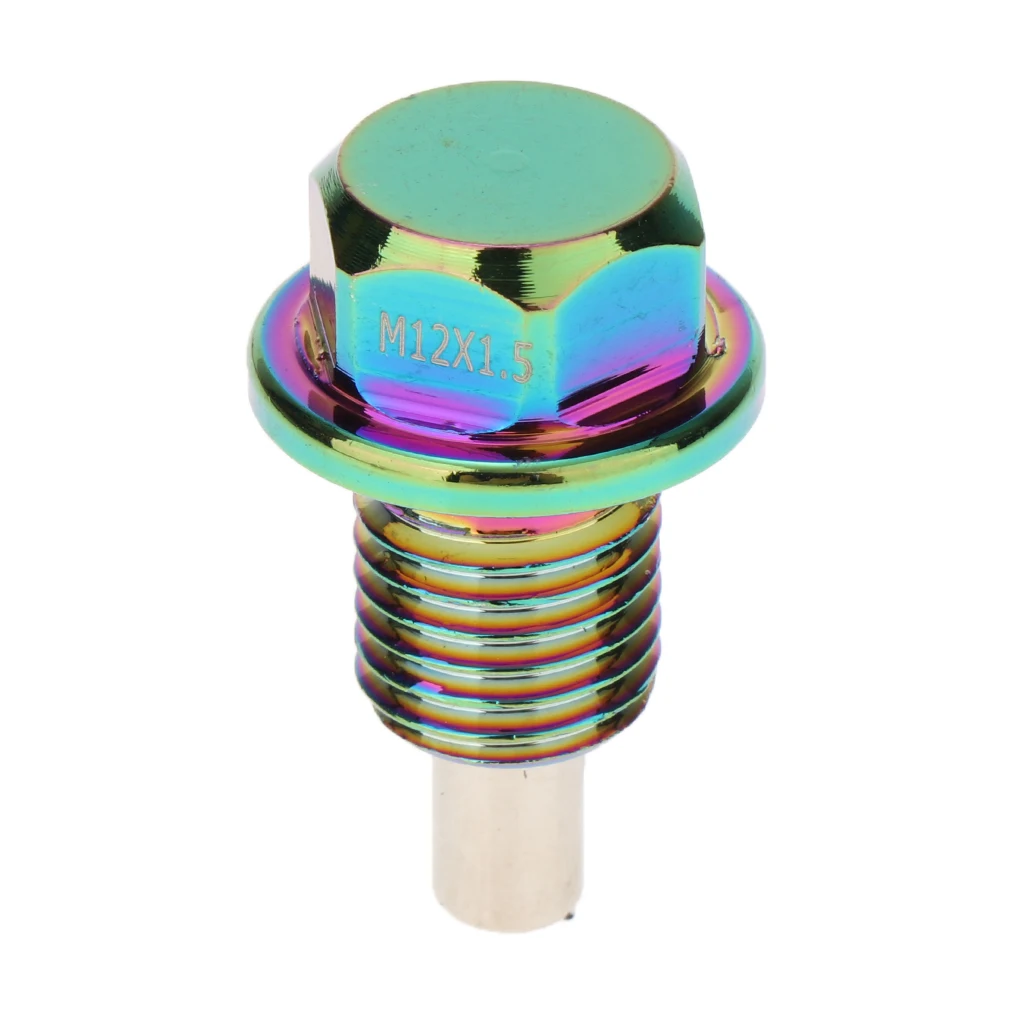 Dazzle Anodized Magnetic Engine Oil Pan Drain Sump Filter Adsorb Plug Bolt with Washer Dazzle Anodized Magnetic Engine Oil Pan Drain Sump Filter Adsorb Plug Bolt with Washer