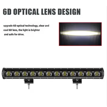 

6D Lens 8" 14" 20" 27" 30/60/90/120W Single Row Led Bar Light For Offroad 4x4 4WD Atv Uaz Flood Beam Driving Work Lights