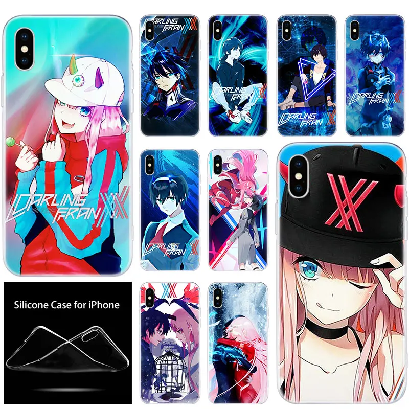luxury Silicone Phone Case Anime Darling in the FranXX Zero Two for Apple iPhone 11 Pro XS Max X XR 6 6S 7 8 Plus 5 5S SE Cover | Мобильные
