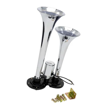 12V Premium Quality Dual Trumpet Air Horn + Compressor Loud 150db for Car Truck Boat SUV Train - Silver 
12V Premium Quality Dual Trumpet Air Horn + Compressor Loud 150db for Car Truck Boat SUV Train - Silver