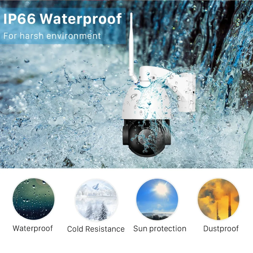 HD1080P PTZ 30X Zoom Speed Dome Camera Auto Focus Security IP Wifi Camera Motion Detection Two Way Audio Waterproof Night Vision
HD1080P PTZ 30X Zoom Speed Dome Camera Auto Focus Security IP Wifi Camera Motion Detection Two Way Audio Waterproof Night Vision