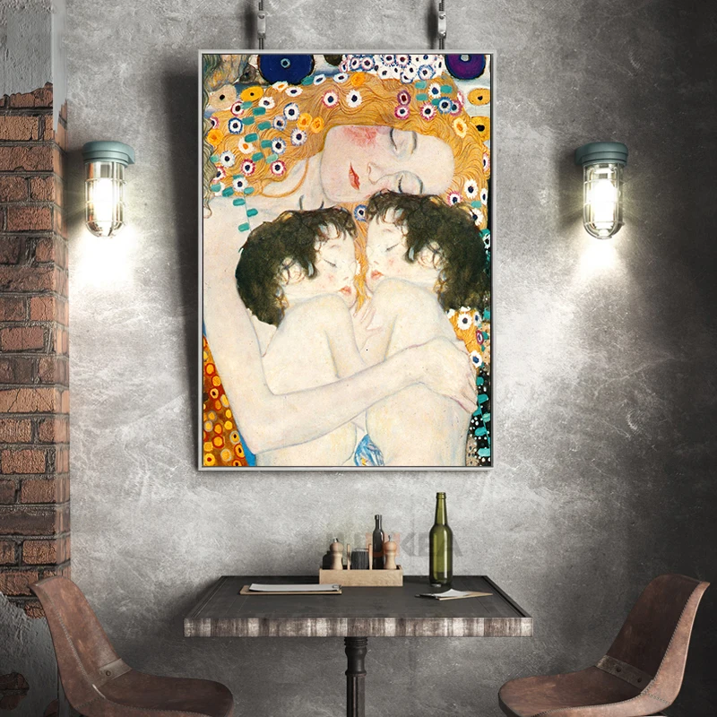 Gustav Klimt Home Decor Modular Wall Art Prints Pictures Mother Love Twins Baby Painting Nordic Style Canvas Poster Living Room
Gustav Klimt Home Decor Modular Wall Art Prints Pictures Mother Love Twins Baby Painting Nordic Style Canvas Poster Living Room