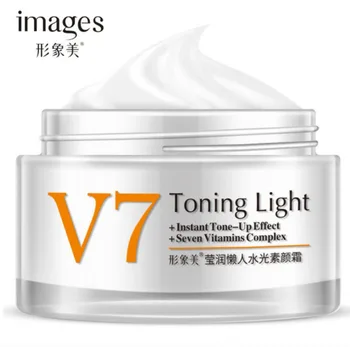 

Images V7 Face Cream Lazy Nude Make-Up Face Invisible Cover Flaw Whitening and Brighten Cream Moisturizing Oil Control Skin Care